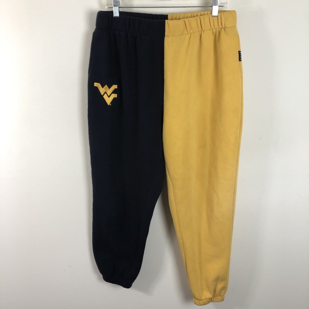 West Virginia Mountaineers Hype and Vice Sweatpants Men's XL Navy Yellow NCAA